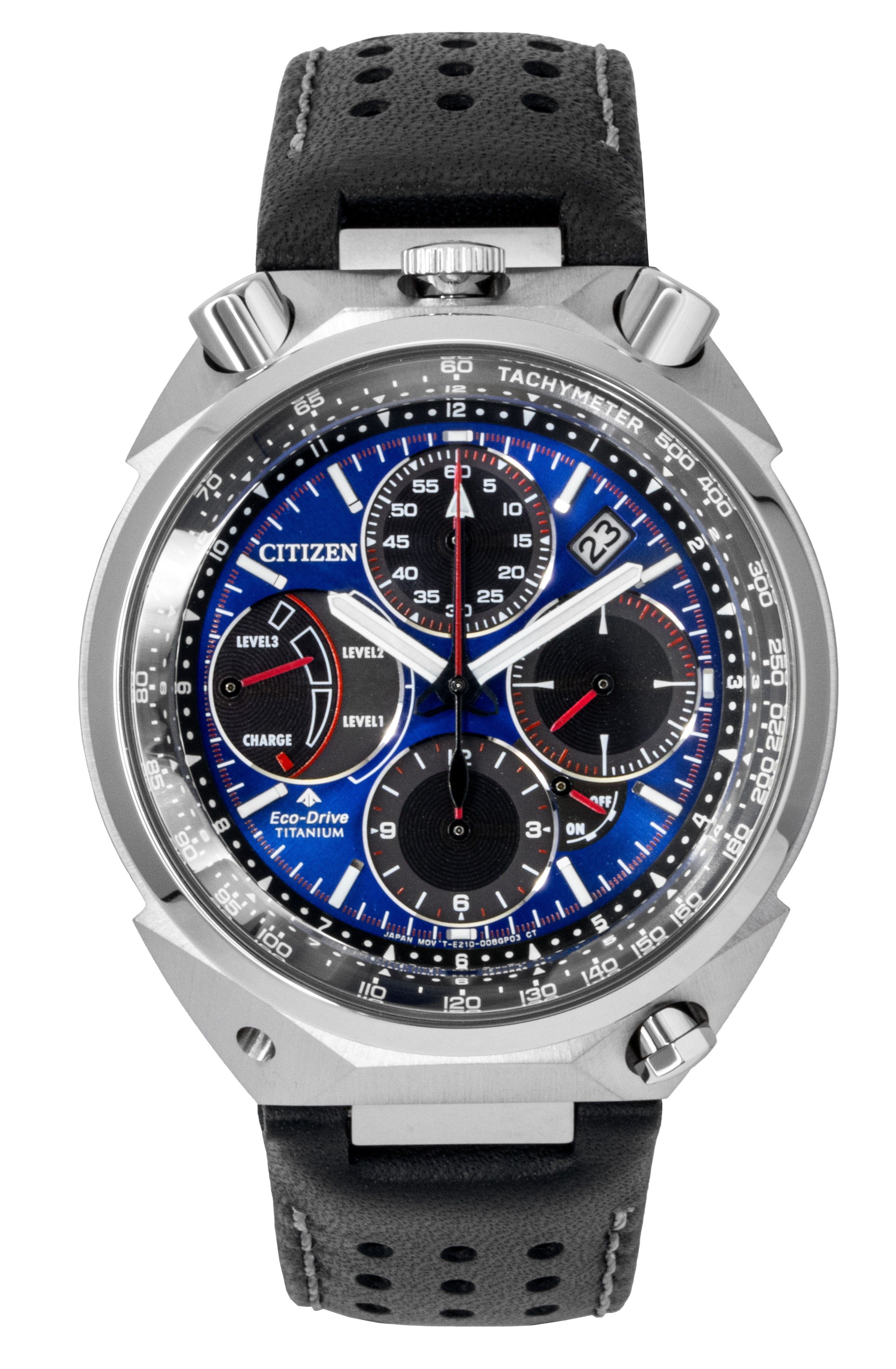 Citizen Promaster Tsuno Chronograph Racer Limited Edition Blue Dial Eco- Drive Diver's AV0088-01L 200M Men's Watch