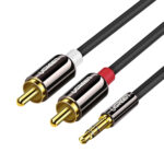 UGreen AV116 RCA to AUX 3.5mm Audio Cable 2M - Black