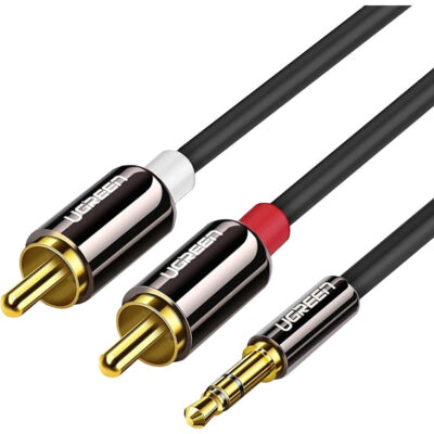 UGreen AV116 RCA to AUX 3.5mm Audio Cable 2M - Black