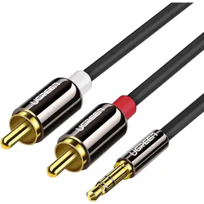 UGreen AV116 RCA to AUX 3.5mm Audio Cable 2M - Black