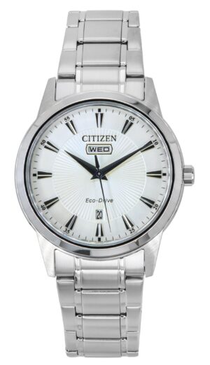 Citizen Eco-Drive Stainless Steel White Dial AW0100-86B Men's Watch