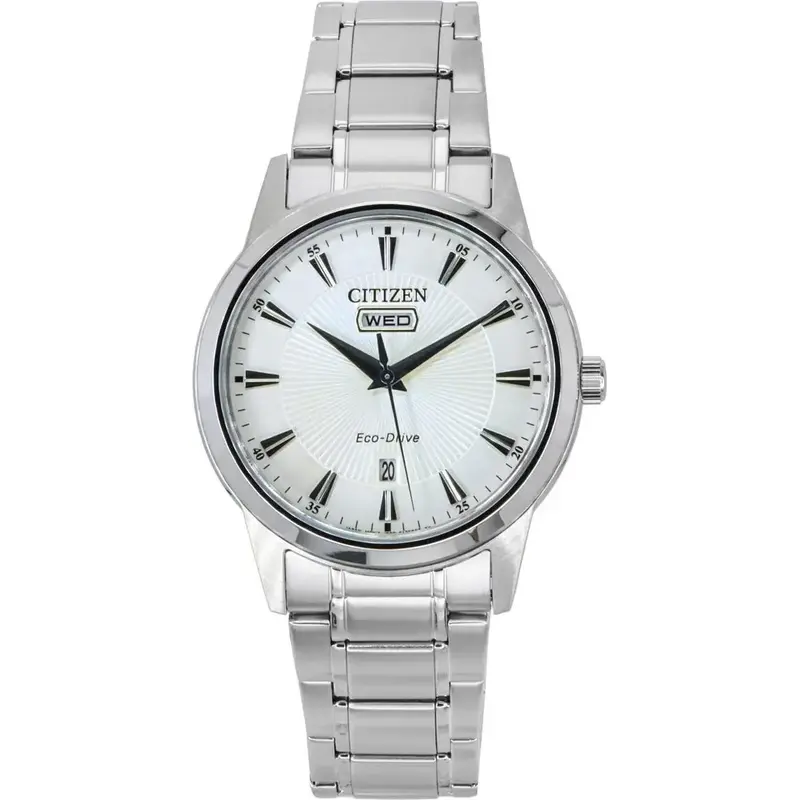 Citizen Eco-Drive Stainless Steel White Dial AW0100-86B Men's Watch