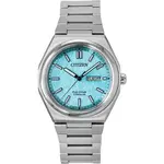 Citizen Zenshin Super Titanium Turquoise Dial Eco-Drive AW0130-85M 100M Men's Watch