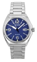 Citizen Eco-Drive Stainless Steel Blue Dial AW1571-76L 100M Men's Watch