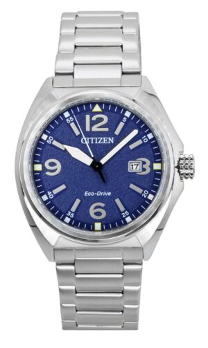 Citizen Eco-Drive Stainless Steel Blue Dial AW1571-76L 100M Men's Watch