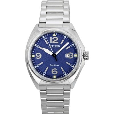 Citizen Eco-Drive Stainless Steel Blue Dial AW1571-76L 100M Men's Watch