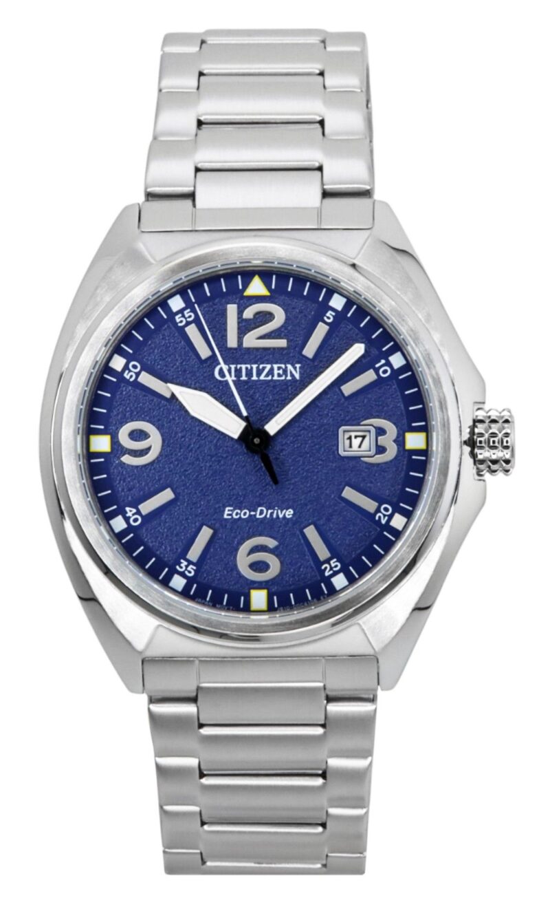 Citizen Eco-Drive Stainless Steel Blue Dial AW1571-76L 100M Men's Watch