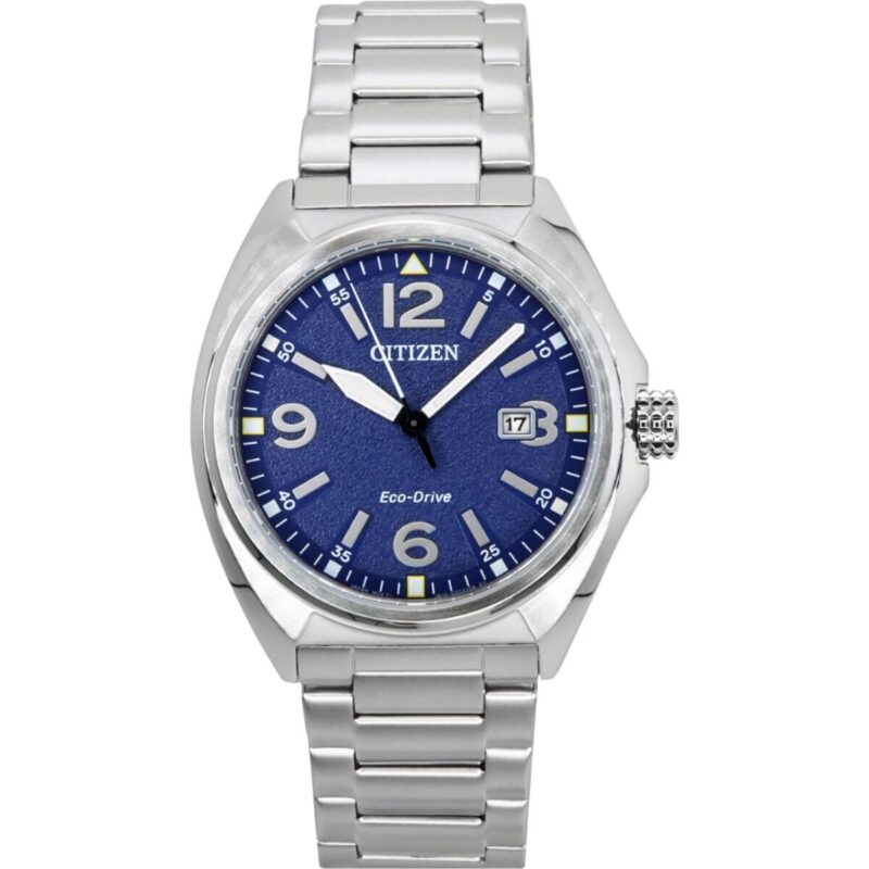 Citizen Eco-Drive Stainless Steel Blue Dial AW1571-76L 100M Men's Watch