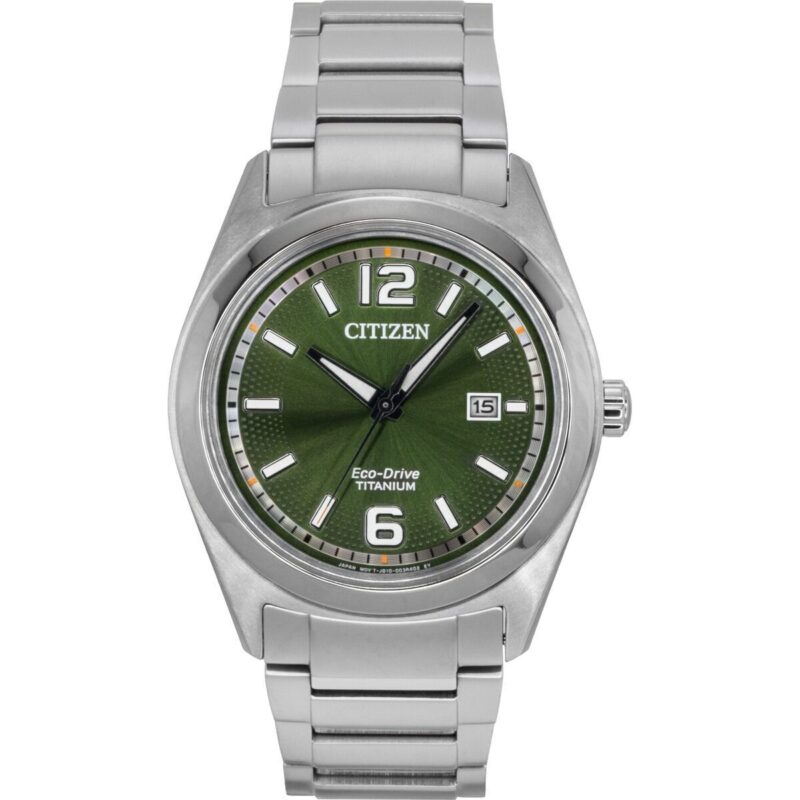 Citizen Eco-Drive Super Titanium Green Dial AW1641-81X Men's Watch Citizen Eco-Drive Super Titanium Green Dial AW1641-81X Men's Watch
