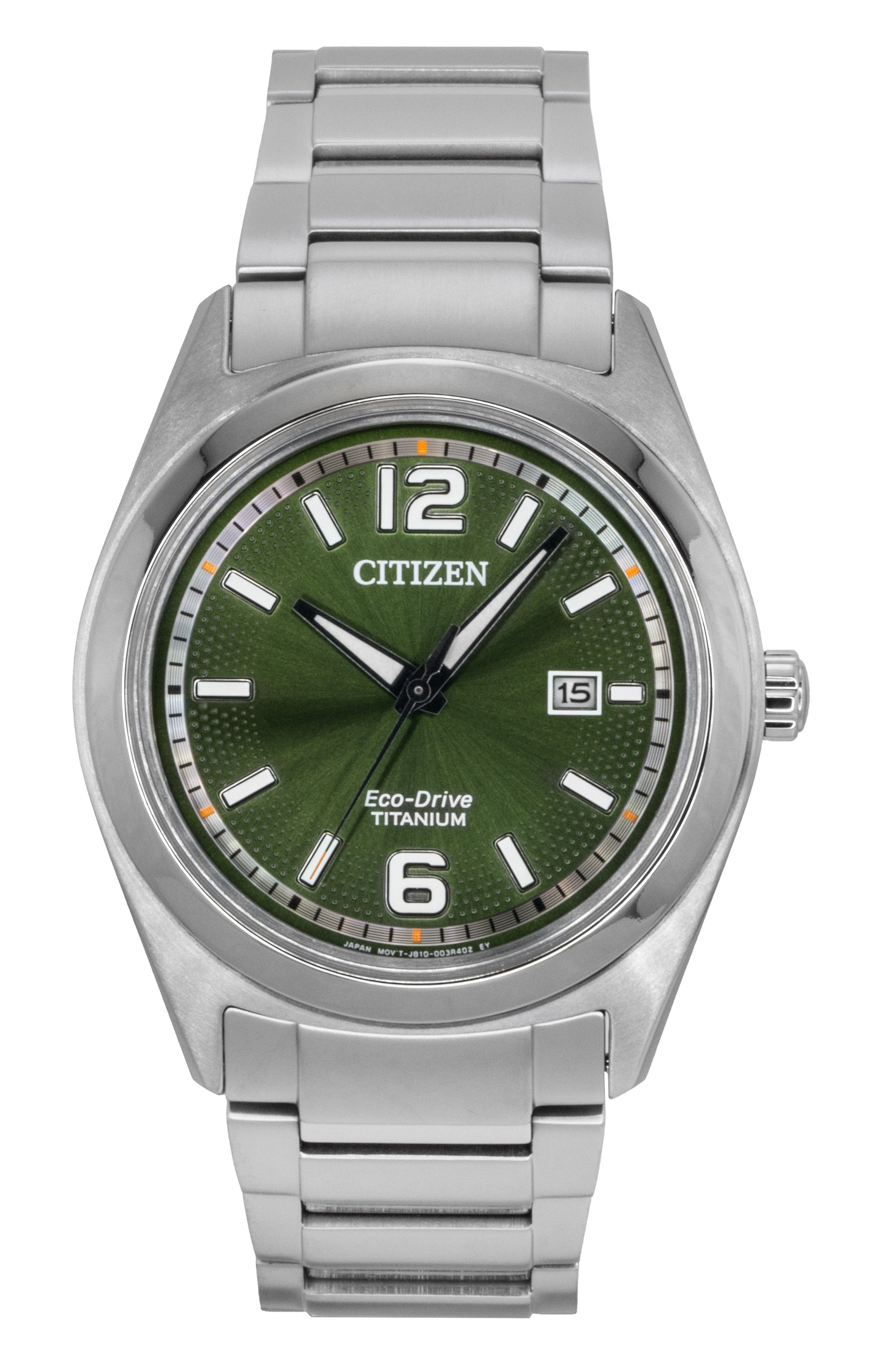 Citizen Eco-Drive Super Titanium Green Dial AW1641-81X Men's Watch