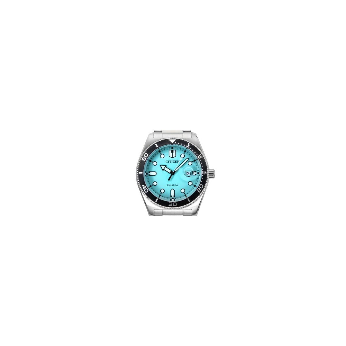Citizen Marine Stainless Steel Turquoise Dial Eco-Drive AW1760-81W 100M Men's Watch