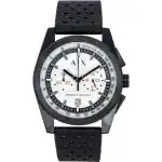 Armani Exchange Chronograph Rubber Strap Grey Dial Quartz AX2865 Men's Watch