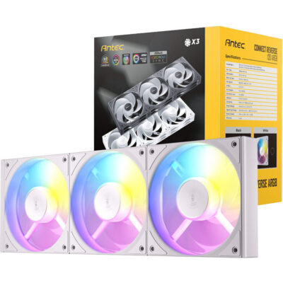 Antec Connect 120 Reverse ARGB PWM Fan 3 Pack – White