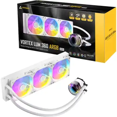 Antec VORTEX LUM 360 ARGB AIO CPU Liquid Cooler - White