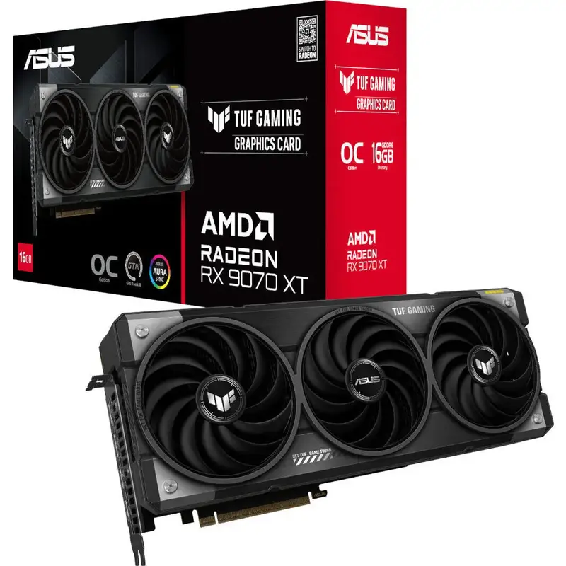 Asus TUF Gaming Radeon RX 9070 XT OC Edition 16GB GDDR6 Graphics Card
