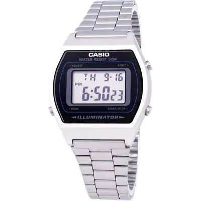 Casio Digital Quartz Stainless Steel Illuminator B640WD-1AVDF B640WD-1AV Unisex Watch