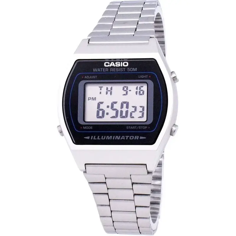 Casio Digital Quartz Stainless Steel Illuminator B640WD-1AVDF B640WD-1AV Unisex Watch Casio Digital Quartz Stainless Steel Illuminator B640WD-1AVDF B640WD-1AV Unisex Watch