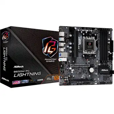 ASRock B650M PG Lightning AMD AM5 Micro ATX Motherboard (B650M PG LIGHTNING)