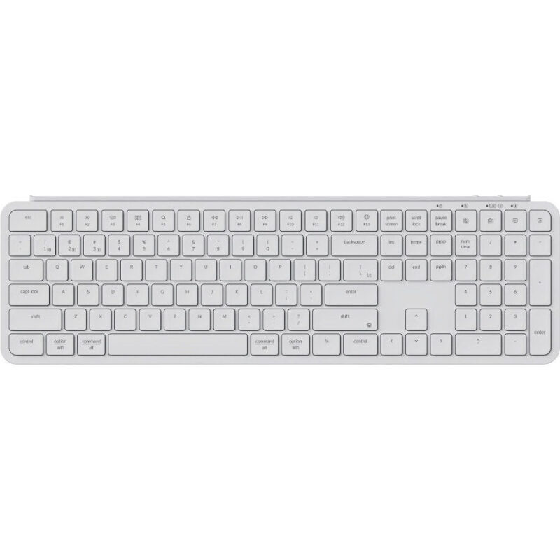 B6P-K8_wr_01a Keychron B6 Pro Ultra-Slim 100% Wireless Keyboard – Ivory White