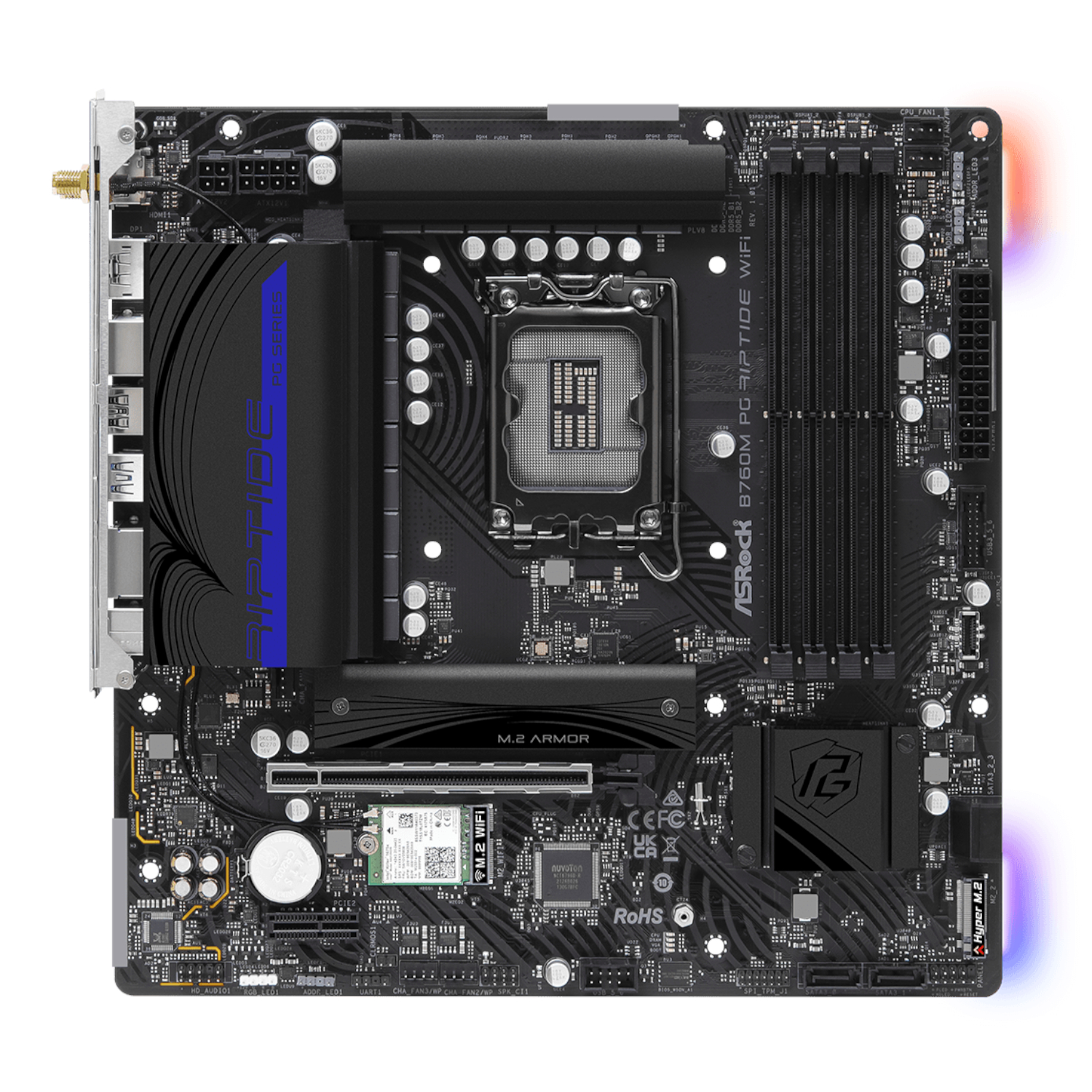 ASRock B760M PG Riptide Wi-Fi Intel LGA1700 Micro-ATX Motherboard 2 ASRock B760M PG Riptide Wi-Fi Intel LGA1700 Micro-ATX Motherboard - Image 2
