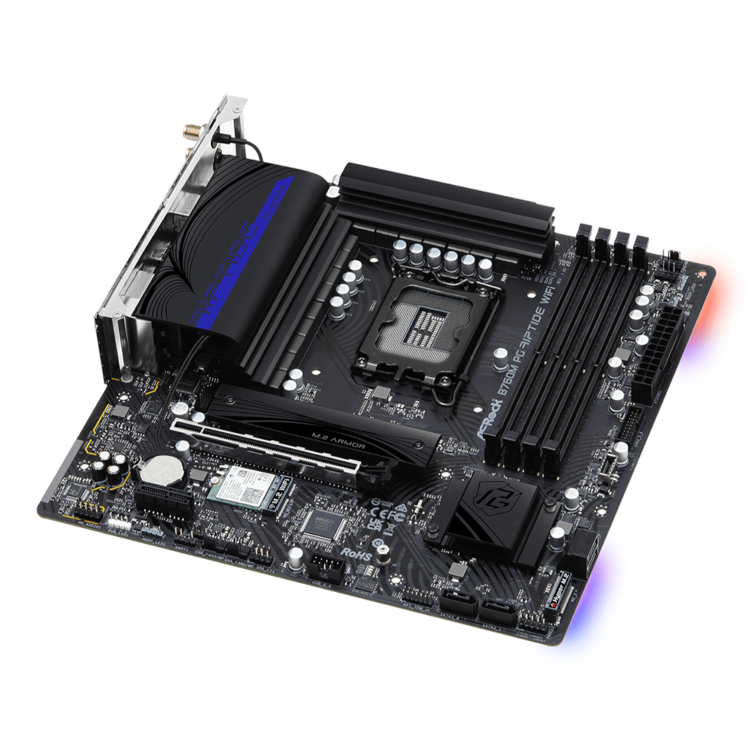 ASRock B760M PG Riptide Wi-Fi Intel LGA1700 Micro-ATX Motherboard 3 ASRock B760M PG Riptide Wi-Fi Intel LGA1700 Micro-ATX Motherboard - Image 3
