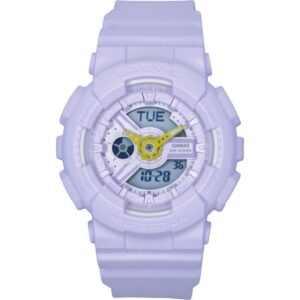Casio Baby-G Analog Digital Resin Strap Purple Dial Quartz BA-110AH-6A 100M Women's Watch