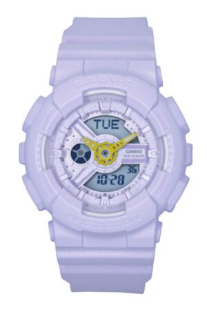 Casio Baby-G Analog Digital Resin Strap Purple Dial Quartz BA-110AH-6A 100M Women's Watch