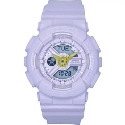 Casio Baby-G Analog Digital Resin Strap Purple Dial Quartz BA-110AH-6A 100M Women's Watch