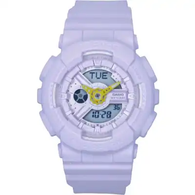 Casio Baby-G Analog Digital Resin Strap Purple Dial Quartz BA-110AH-6A 100M Women's Watch