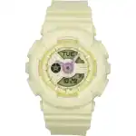 Casio Baby-G Analog Digital Resin Strap Yellow Dial Quartz BA-110AH-9A 100M Women's Watch