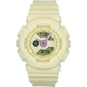Casio Baby-G Analog Digital Resin Strap Yellow Dial Quartz BA-110AH-9A 100M Women's Watch