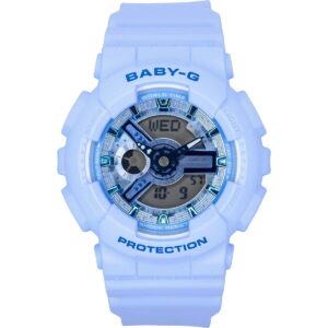Casio Baby-G Analog Digital Blue Resin Strap Blue Dial Quartz BA-110YK-2A 100M Women's Watch