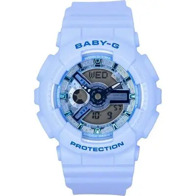 Casio Baby-G Analog Digital Blue Resin Strap Blue Dial Quartz BA-110YK-2A 100M Women's Watch
