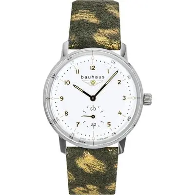 Bauhaus Classic Leather Strap White Dial Quartz 20371 Women's Watch