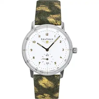 Bauhaus Classic Leather Strap White Dial Quartz 20371 Women's Watch