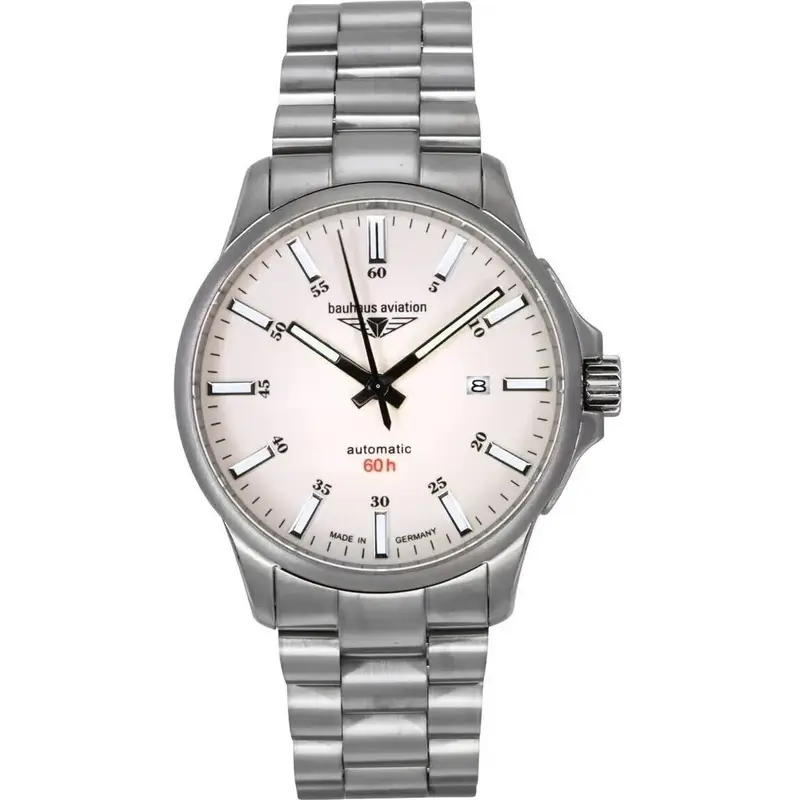 Bauhaus Aviation Titanium Full Luminous Beige Dial Automatic 2864M5 100M Men's Watch Bauhaus Aviation Titanium Full Luminous Beige Dial Automatic 2864M5 100M Men's Watch