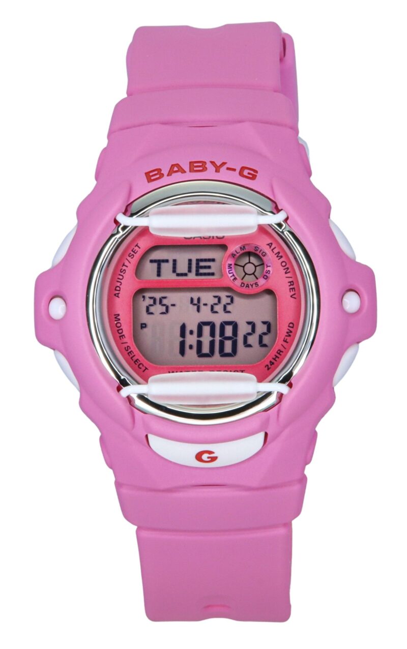 Casio Baby-G Digital Pink Resin Strap Quartz BG-169CH-4 200M Women's Watch
