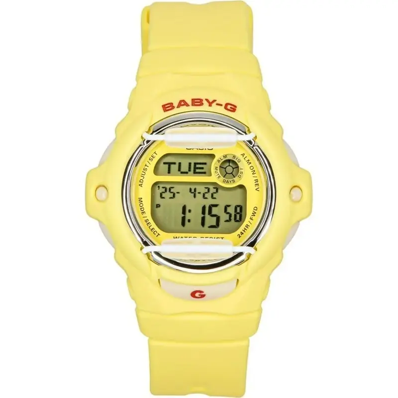 Casio Baby-G Digital Yellow Resin Strap Quartz BG-169CH-9 200M Women's Watch