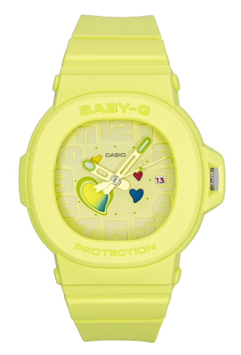 Casio Baby-G Analog Playful Hearts Series Green Dial Quartz BGA-10-3A 100M Women's Watch