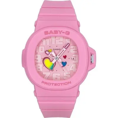 Casio Baby-G Analog Playful Hearts Series Pink Dial Quartz BGA-10-4A 100M Women's Watch