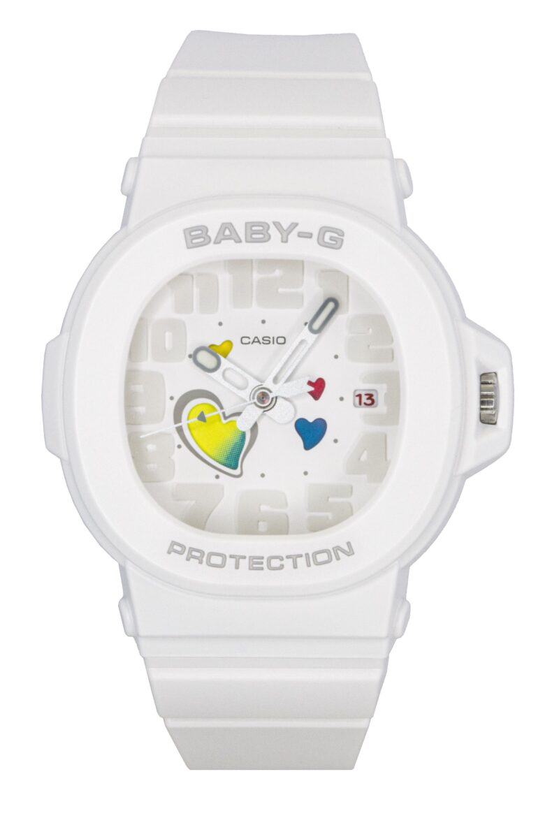 Casio Baby-G Analog Playful Hearts Series White Dial Quartz BGA-10-7A 100M Women's Watch