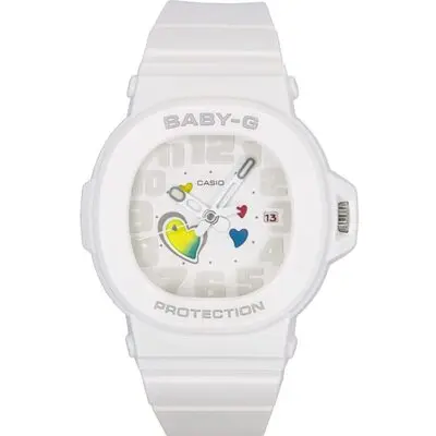 Casio Baby-G Analog Playful Hearts Series White Dial Quartz BGA-10-7A 100M Women's Watch