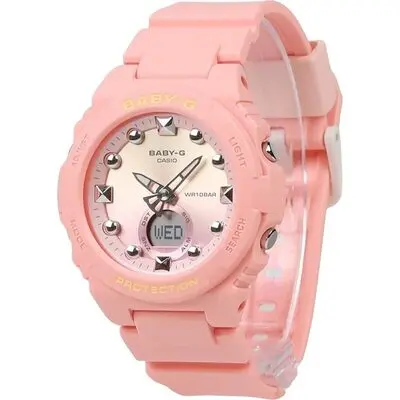 Casio Baby-G Analog Digital Resin Strap Pink Dial Quartz BGA-320-4A1 100M Women's Watch