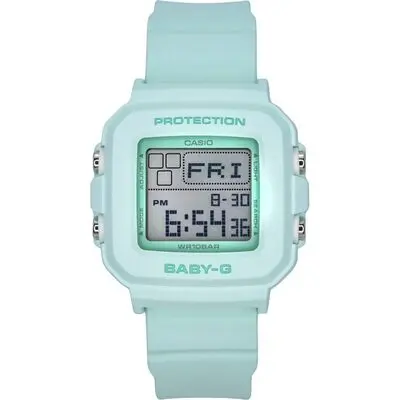 Casio Baby-G Digital Resin Strap Mint Green Dial Quartz BGD-10-3 100M Women's Watch