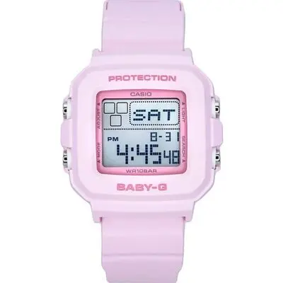 Casio Baby-G Digital Resin Strap Pink Dial Quartz BGD-10-4 100M Women's Watch