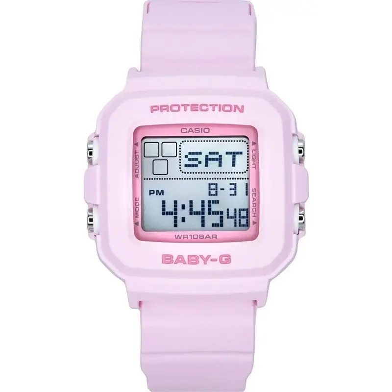 Casio Baby-G Digital Resin Strap Pink Dial Quartz BGD-10-4 100M Women's Watch