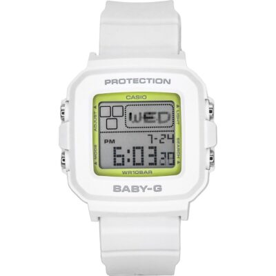 Casio Baby-G Plus Digital 30th Anniversary White Resin Strap Quartz BGD-10K-7 100M Women's Watch With Special Holder