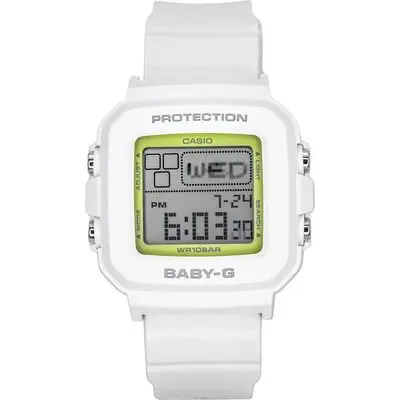 Casio Baby-G Plus Digital 30th Anniversary White Resin Strap Quartz BGD-10K-7 100M Women's Watch With Special Holder