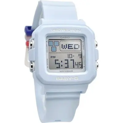 Casio Baby-G Plus Digital Light Blue Resin Strap Quartz BGD-10L-2 100M Women's Watch With Extra Band Loops