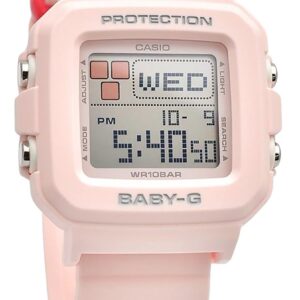 Casio Baby-G Plus Digital Pink Resin Strap Quartz BGD-10L-4 100M Women's Watch With Extra Band Loops